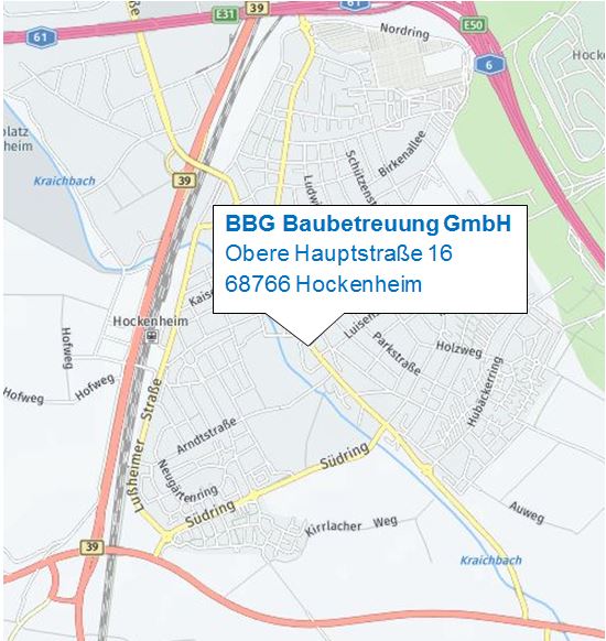 BBG Baubetreuungs GmbH, Obere Hauptstraße 16, 68766 Hockenheim